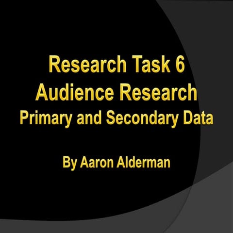 Media research task 6 audience research