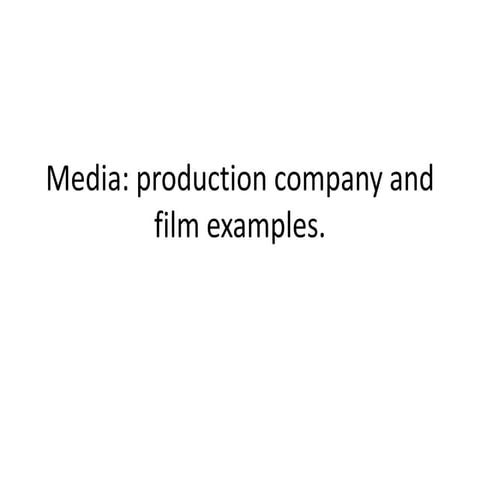 Media revision powerpoints.