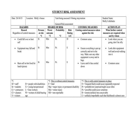 Media rick assessment 1