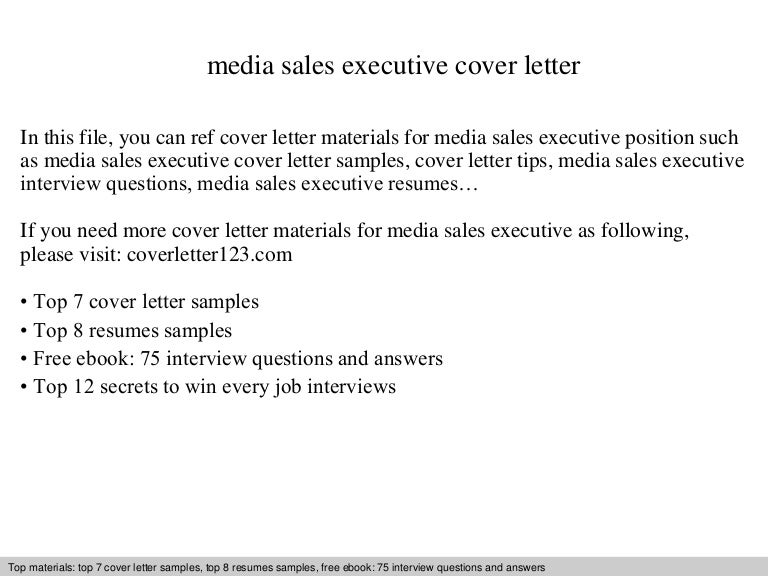 Media sales executive cover letter