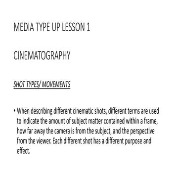 Media camera shots | PPTX