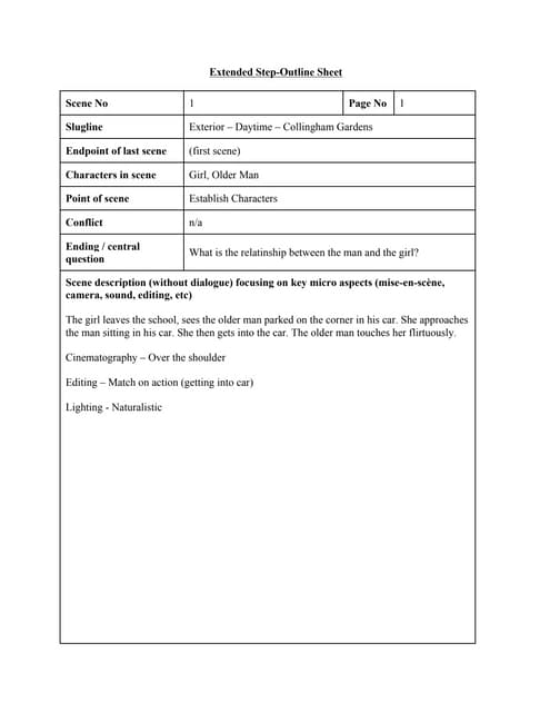 Short Film Step Outlines