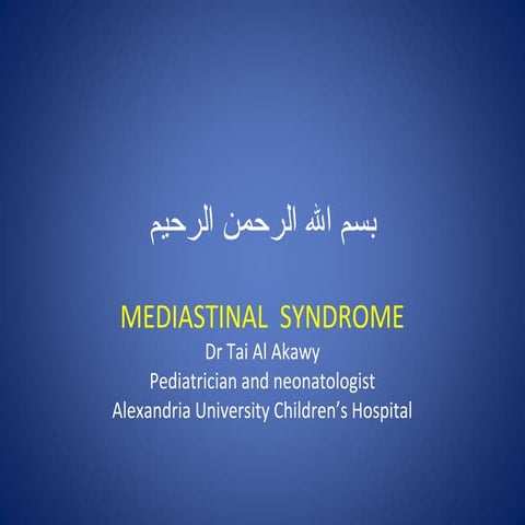Mediastinal  syndrome