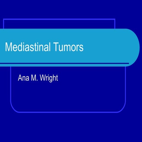 Mediastinal tumors