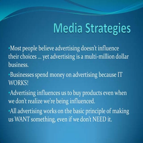 English 3201: Media Strategies