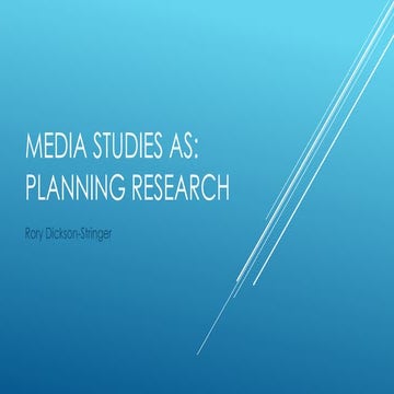 Media studies AS tasks | PPT