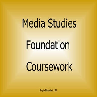 Media Studies Coursework 1