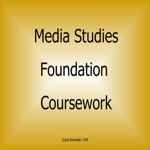 Media Studies Coursework 1