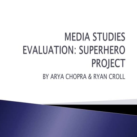 Media studies evaluation