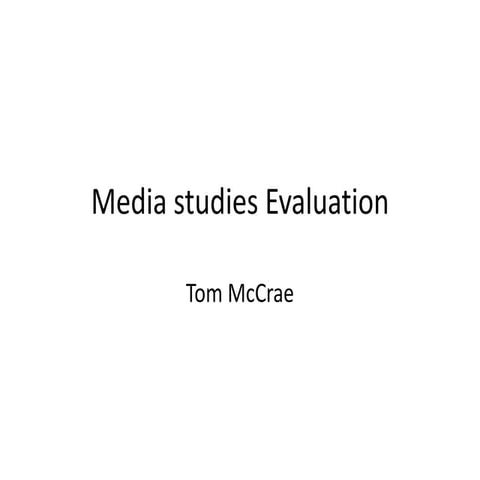 As media studies coursework presentation | PPTX