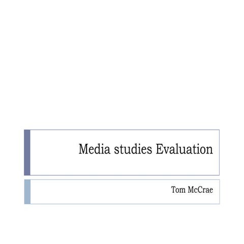As media studies coursework presentation | PPTX