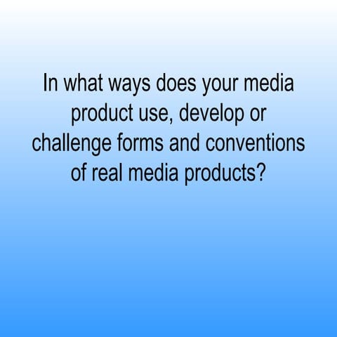 Media studies coursework evaluation | PPT