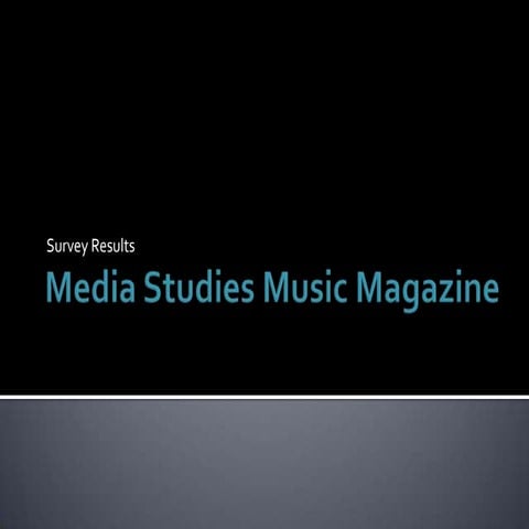 Media Studies Music Magazine
