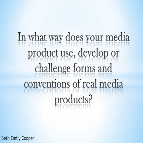 Media studies question 1 (powerpoint)