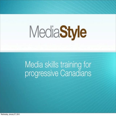 Mediastyle Media Training