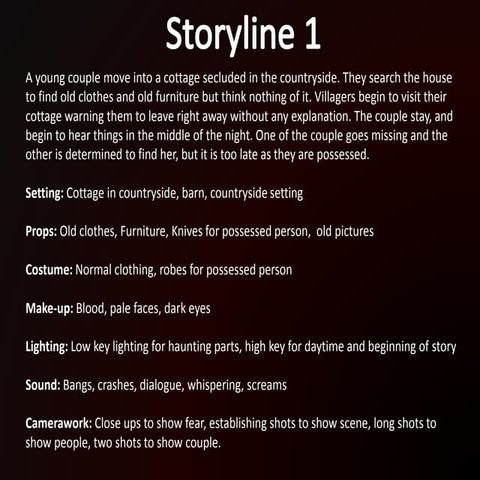 Concepts for my horror trailer