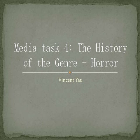 Media task 4 history of genre