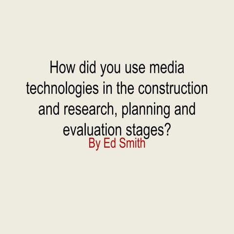 Media technologies