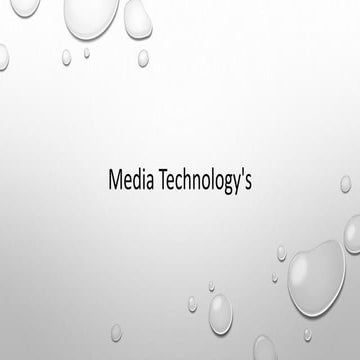 Media technology's