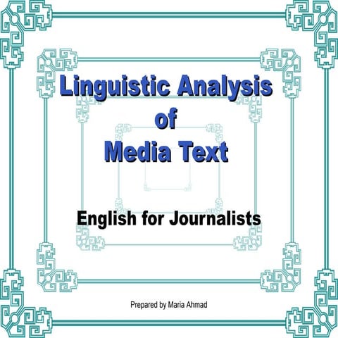 Media text analysis