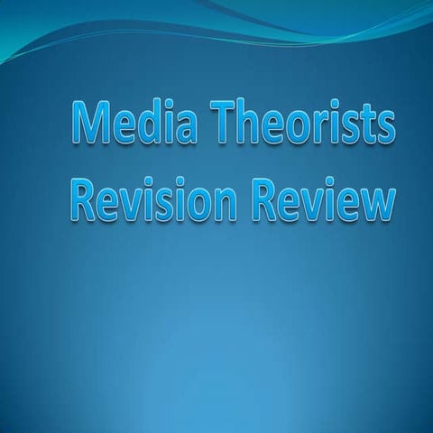 Media theorists revision review