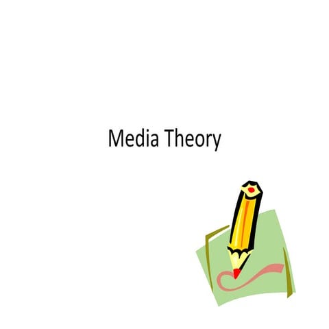 Media Representation  and Audience Theory