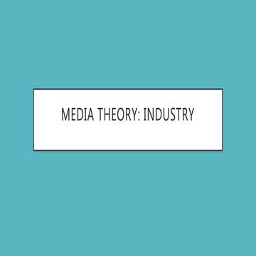 Media Theory - Curran and Seaton