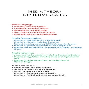 Media theory top trumps