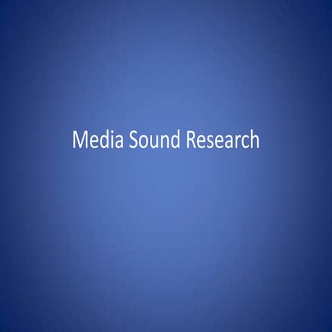 Media thriller sounds