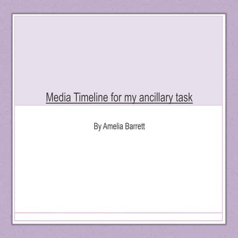 Media timeline ancillary 