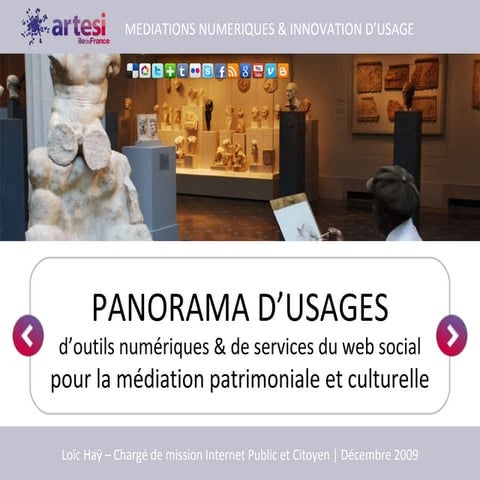 Panorama d'usages d’outils numériques & de services du web social pour la méd...