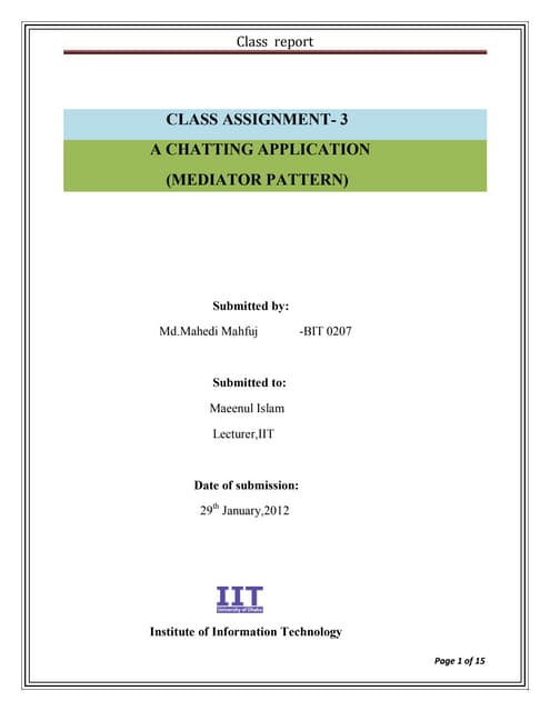 Mediator pattern