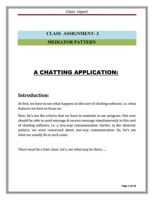 Mediator pattern
