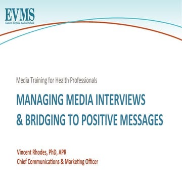 Media training & bridging techniques