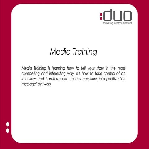 Media Training 2013