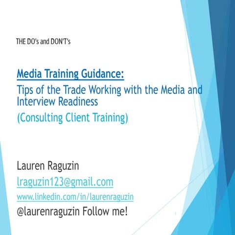 Media training and interview prep for consulting client