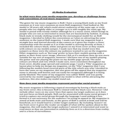 Media updated evaluation