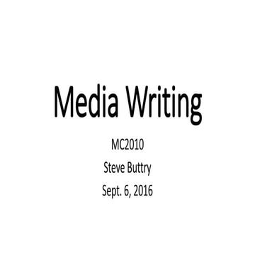 Media writing class slides sept 6