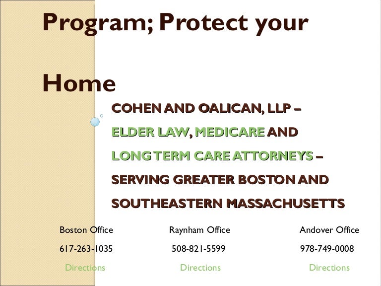Medicaid estate recovery program; protect your home