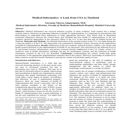 Health informatics: An Overview of the Field | PDF