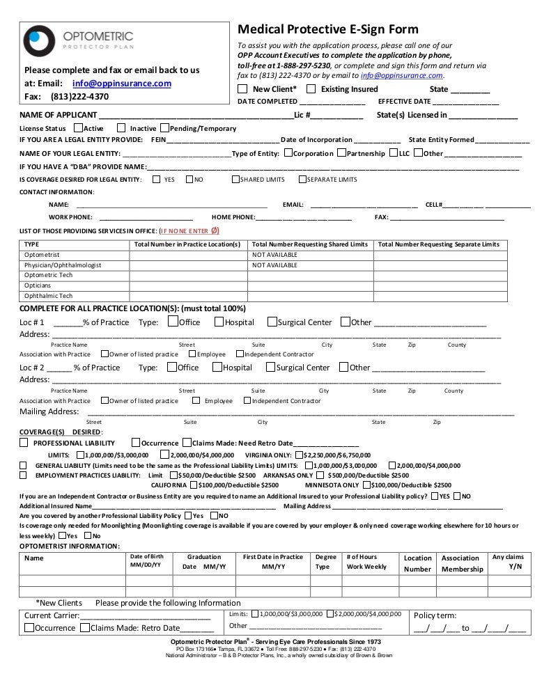 Medical Protective Malpractice Insurance for Optometrists