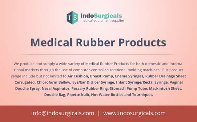 Medical Rubber Products Manufacturer, Suppliers & Exporters India
