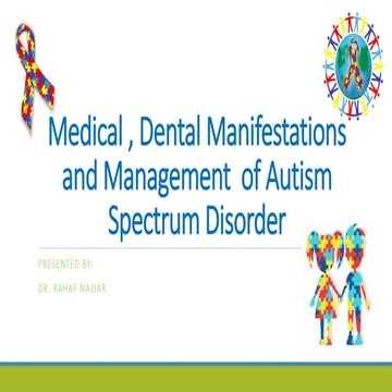 Medical ,dental manifestations and management of autism spectrum ...