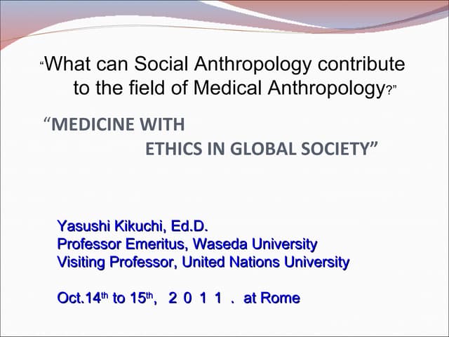 Medical Anthropology