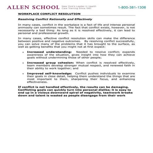 Frustrated? Avoid Arguments in the Workplace with Allen School's Conflict Res...
