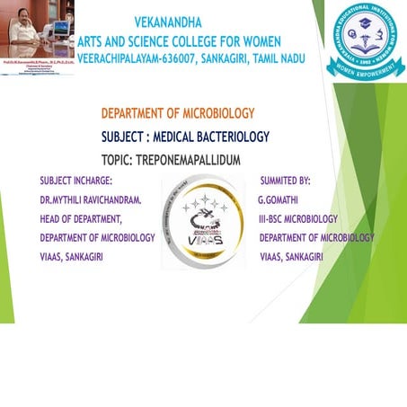 MEDICAL BACTERIOLOGY -  TREPONEMAPALLIDUM , medical bacteriology