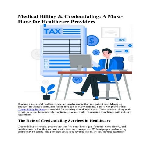 Medical Billing & Credentialing: A Must-Have for Healthcare Providers