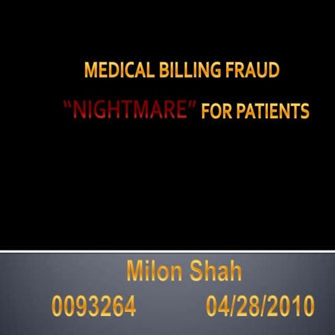 Medical Billing Fraud