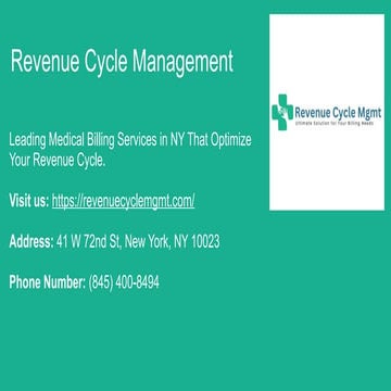 Medical Billing Services in NY by Revenue Cycle Management