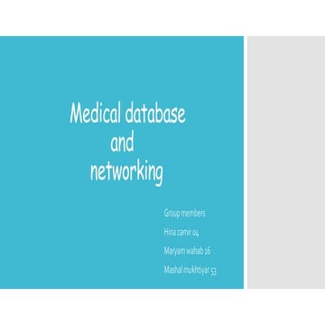 Medical database